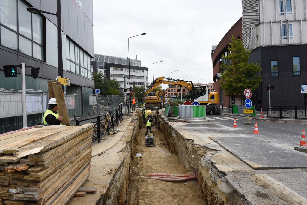 Travaux de création d'un réseau de chauffage urbain dans Grand Paris Sud